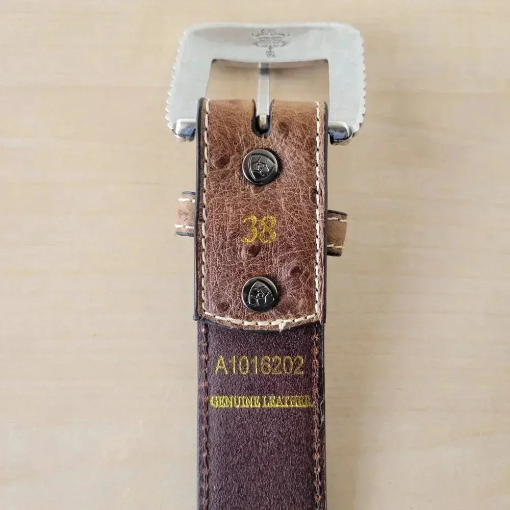 Western Style SILVER CROSS Men’s Genuine Leather Belt